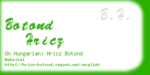 botond hricz business card